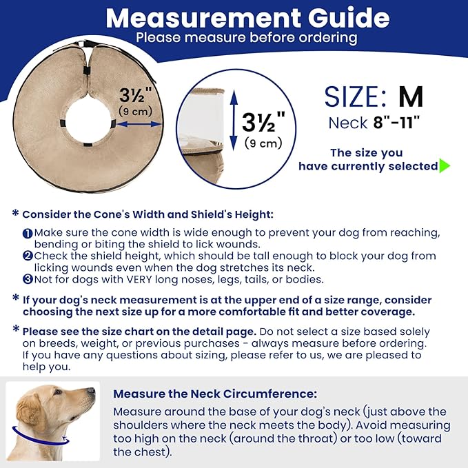 BARKLESS Dog Cone, Inflatable Dog Cone After Surgery for Small Medium Breeds, Soft Surgery Collar with Enhanced Anti-Licking Guard Shield for Pets, Patented Protective Donut Collar