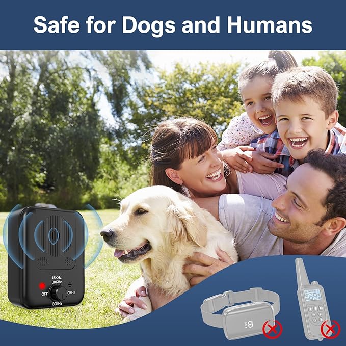 YEOWWW! Anti Barking Device, Rechargeable Dog Barking Control Devices, Sonic Bark Deterrent Devices,Ultrasonic Anti Bark Device for Dogs with 3 Modes, Dog Barking Silencer Indoor Outdoor 2