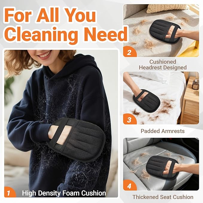 Pet Hair Removal Glove for Cats & Dogs,Electrostatic Pet Hair Remover Grooming Gloves Brush Tool for Laundry,Couch,Furniture,Carpet,Car Seat (Style 1)