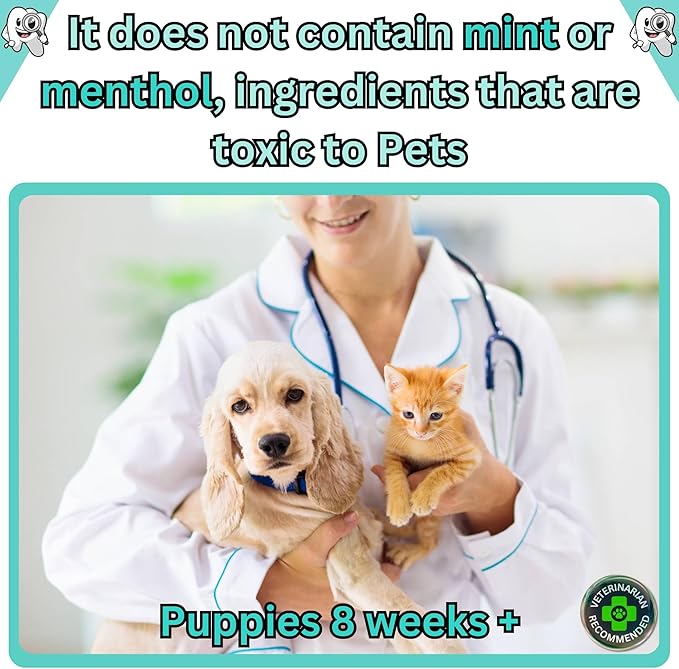 Pet Dental Finger Wipes for Dogs & Cats – Dog Tooth Wipes & Toothbrush Alternative – Easy Teeth Cleaning to Reduce Plaque, Tartar & Bad Breath – Vet-Approved Cat & Dog Oral Care (50 Count)