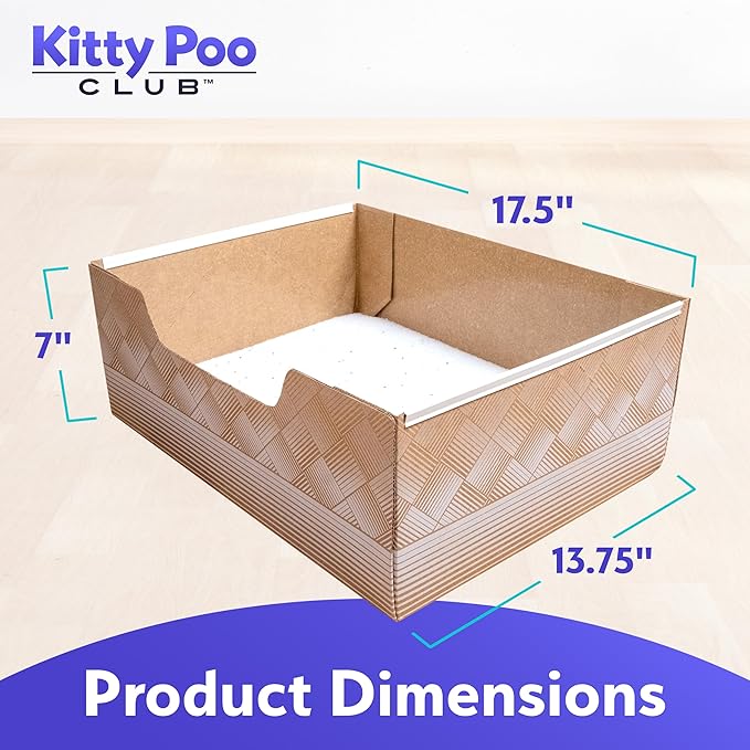 Leakproof Disposable 2-Pack Cat Litter Box with 2 Bags of 6 lbs Litters | Superior Odor Control & Recyclable Design | Perfect for Travel, Multi-Cat Homes & Daily Use — Kitty Poo Club