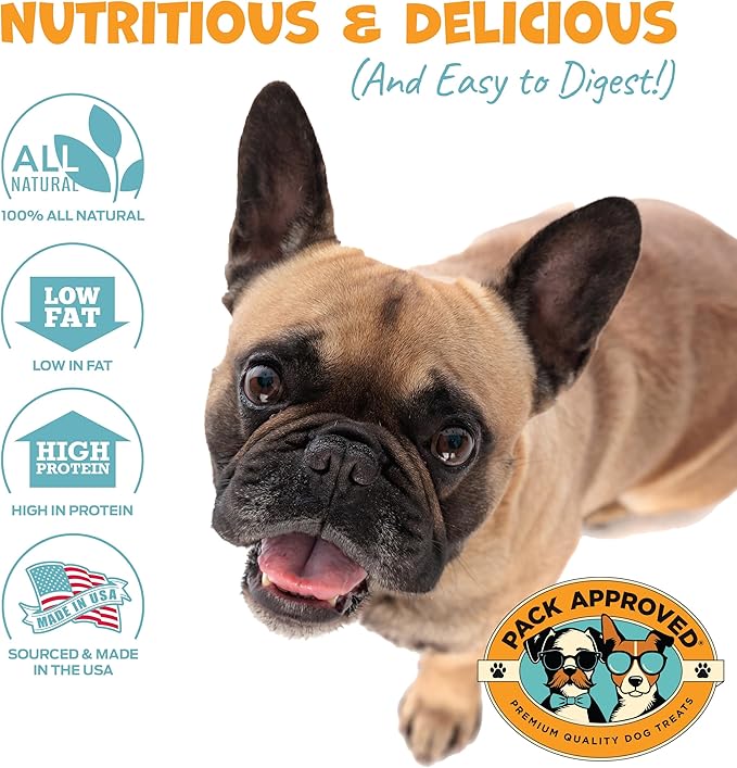 Mini Chicken Sticks for Dogs - Natural, Dehydrated Chicken Jerky Treats, Single Ingredient. Made and Sourced in America - Crunchy Chew Sticks - 3oz