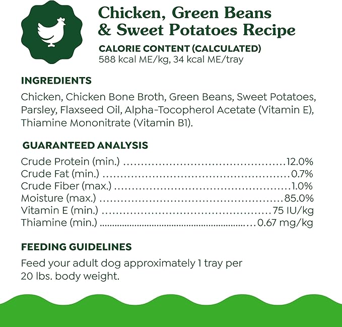 Greenies Smart Topper High Protein Wet Mix-in for Dogs, Chicken, Green Beans & Sweet Potatoes Recipe in Vitabroth Broth - Bone Broth + Vitamins E & B1, 10 Count