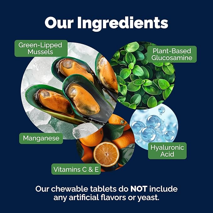 YuMOVE Hip & Joint Supplement for Dogs with Glucosamine, Hyaluronic Acid, Green Lipped Mussel & Omega 3 Joint Supplement - Regular and Advanced Strength (60ct, Chewable Tablets)