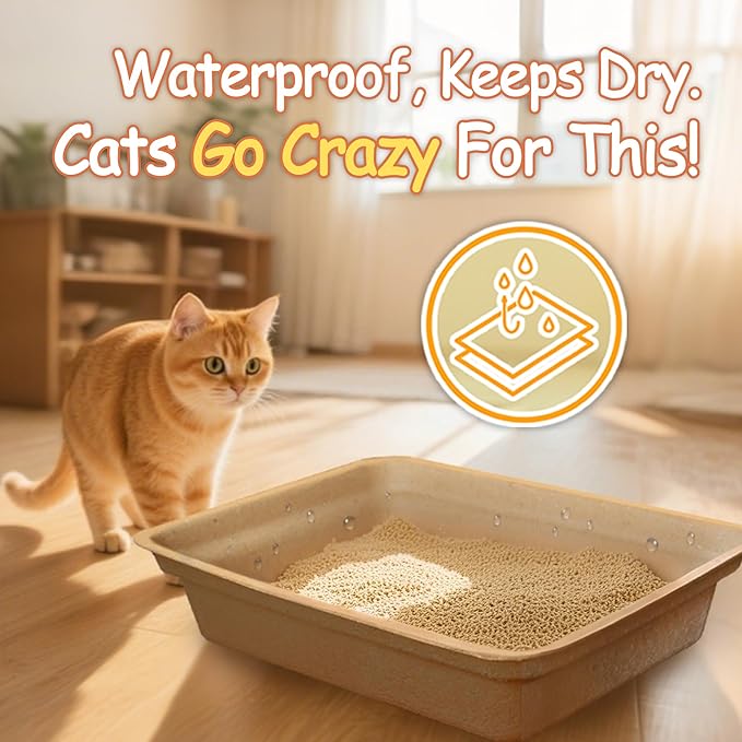 Disposable Litter Boxes for Cats Leak-Proof: 9-Pack Odor Control Sustainable Large Kitty Tray for Travel/Indoor Use