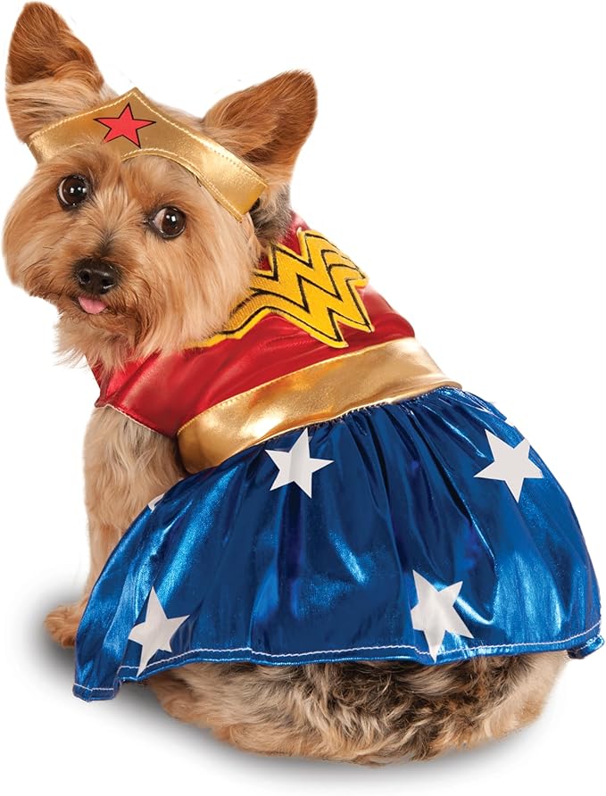 DC Comics: Wonder Woman Pet Costume for For Dogs or Cats by Rubies, XXL