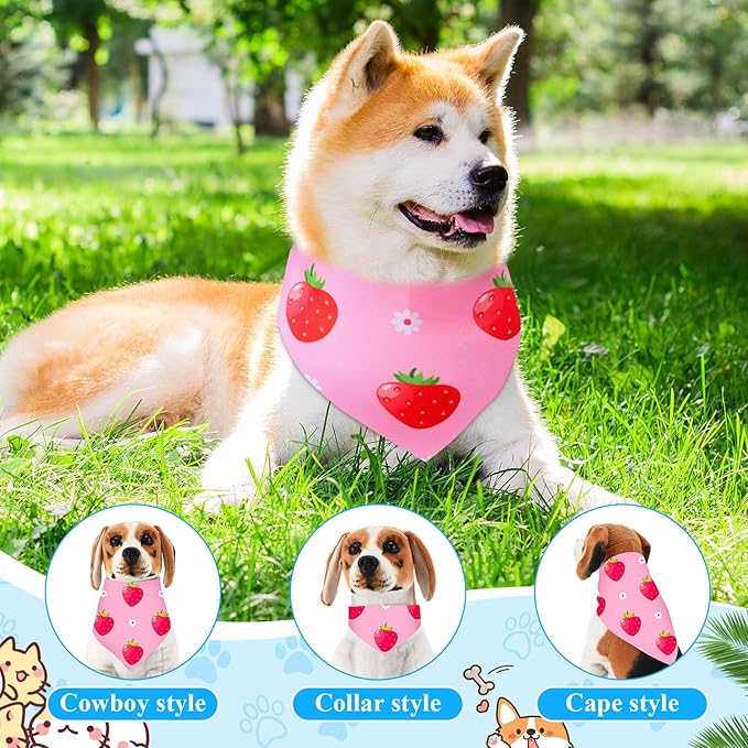 Sanwuta 72 Pcs Dog Bandana Bulk Washable Puppy Triangle Scarfs Cat Bandanas Adjustable Soft Cute Pet Triangle Bibs Accessories for Small Medium Dogs Cats Pets Costume(Summer Pattern)