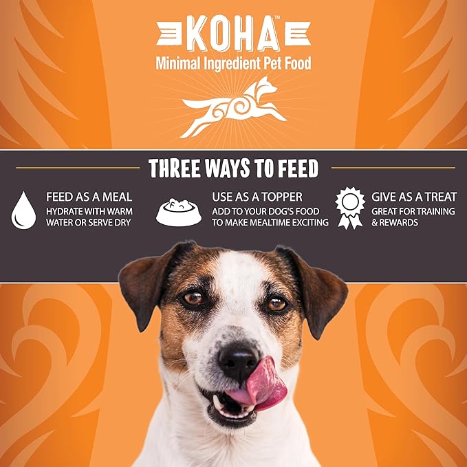 KOHA Raw Life Freeze-Dried Raw Bites Chicken for Dogs, High Protein Meal, Topper, and Treat for Picky Eaters, 14oz Bag