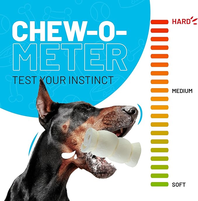 Sitka Farms Beef Cheek ROLL Natural 5-6 Inch (10 Count) Extra Thick Dog Chew Bones No Rawhide Sourced from Free Range Grass Fed/Healthy Teeth and Gums for Small Medium and Large Dogs