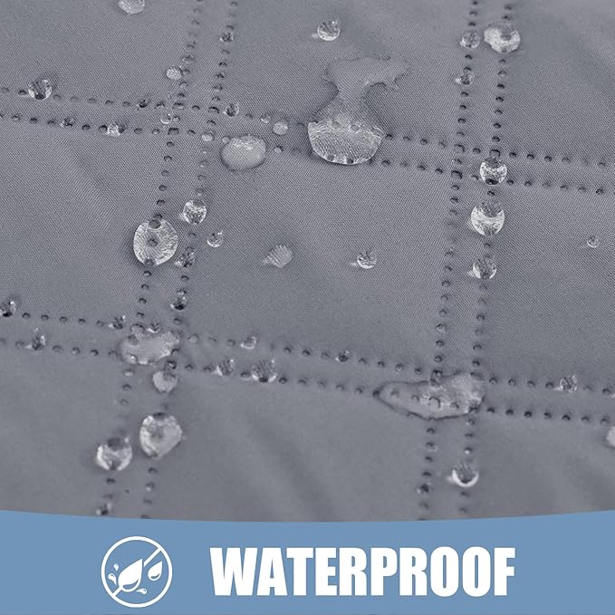 Smiry Waterproof Dog Blanket, Reversible Dog Bed Cover Pet Blanket, Soft Pet Couch Covers for Sofa Washable, Bed Couch Sofa Furniture Protector for Puppy Cat Kids (40"x80", Grey/Dark Grey)