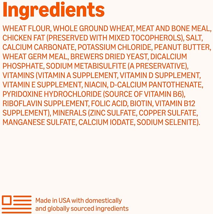 Amazon Basics Peanut Butter Flavor Biscuits Dog Treats 5 lb. Box