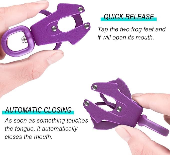 GEIT 2/4/5/6FT Dog Leash, Heavy Duty Rope Leashes, Reflective Nylon Pet Lead with Aluminum Quick Release/Locking Tactical Frog Clip for Small Medium and Large Dogs, Purple, 1/2 inch