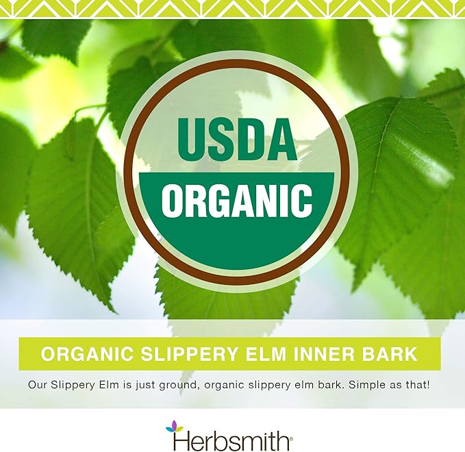 Herbsmith Organic Slippery Elm - Digestive Aid for Dogs and Cats - Constipation and Diarrhea Relief for Dogs and Cats - Megaesophagus Dog Aid - 150g