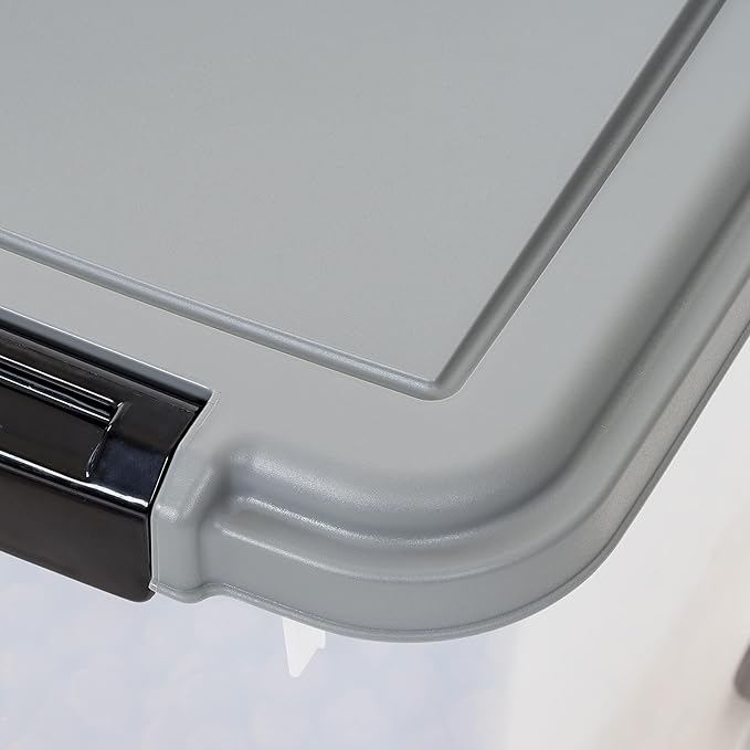 Amazon Basics 3-Piece Airtight Dog Food Storage Container Combo with Scoop, 33 QT + 12 QT