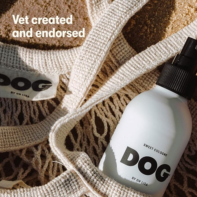 DOG by Dr Lisa - Sweet Cologne - With Mandarin, Neroli & Vanilla - Natural Dog Perfume - Pet Deodorant Spray - Plant-Based Essential Oils - Vegan - 4.2oz