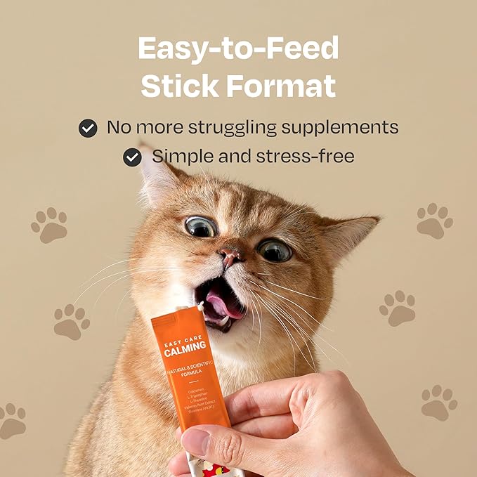Easy Care Calming Supplement for Cats – All-in-One Support with Colostrum, 30 Sticks