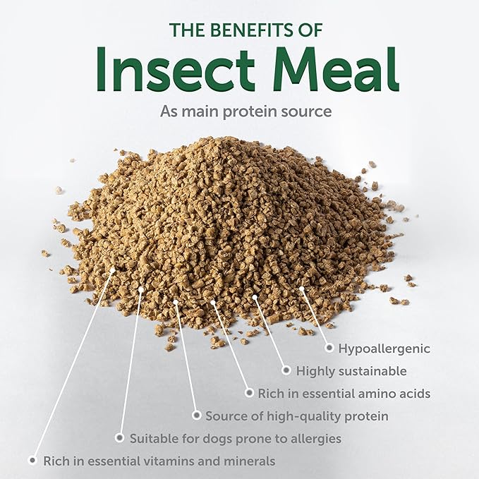 Nature's Protection Hypoallergenic Small Breed Dry Dog Food - High Protein, Grain Free Tear Stain Formula - Dog Kibble for Sensitive Stomachs for Adult Light Fur Dogs (Superior Care - Insect, 22 lb)