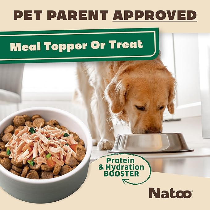 NATOO Dog Food Topper for Picky Eaters & Dog Treat (Chicken with Sweet Potato & Broccoli), Dog Toppers for Dry Food, Wet Meal Toppers for Dogs & Puppies, Limited Ingredient Dog Food, 3 oz (Case of 20)