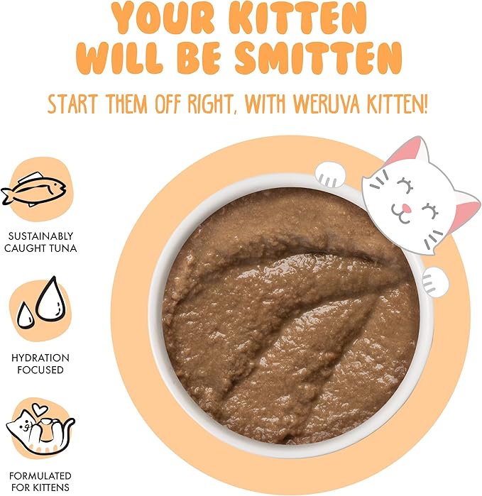 Weruva Kitten, Tuna & Salmon Formula in a Hydrating Purée 3oz Can (Pack of 12)