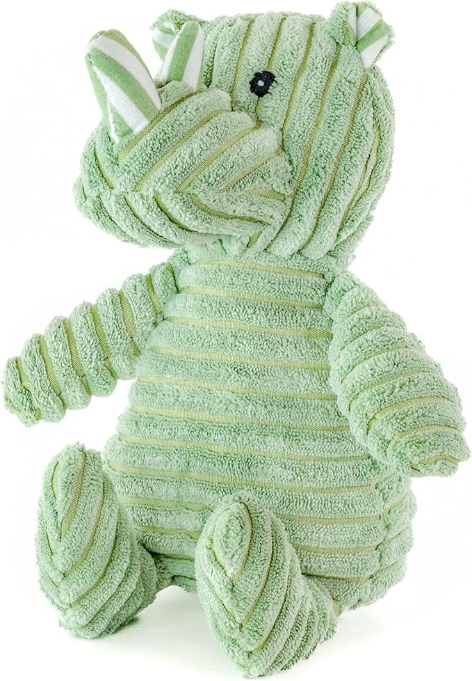 Giftable World Dog, Safari and Bug Pet Plush Toy with Squeaker (Rhino, Hippo, Elephant)