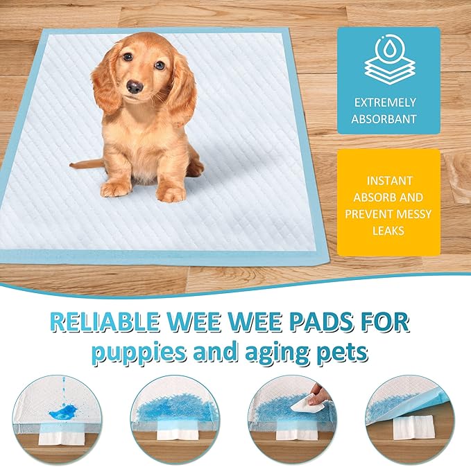 Boscute Super Absorbent & Leak-Proof Jumbo Size 36"x36" Pet Training Dog Pee Pads, Thicken Quick Dry Disposable Puppy Pee Pads, Potty Training Pads for Dogs Cats, Rabbits