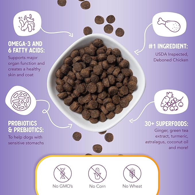 Health Extension Original Chicken & Brown Rice Dry Dog Food (15 lb / 6.8 kg) - Protein-Packed Formula with Probiotics, Omega 3 for Holistic Health in Dogs of All Life Stages