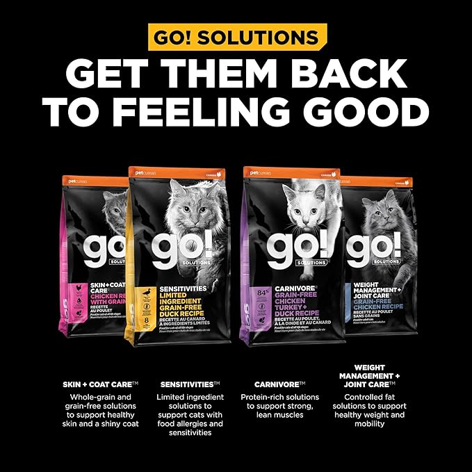 Go! Solutions Digestion + Gut Health, Dry Cat Food, Chicken Recipe with Ancient Grains, 12 lb Bag