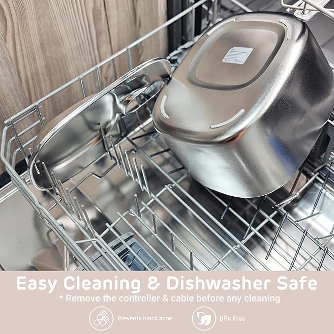 iPettie Runway Stainless Steel Cat Water Fountain, 1.1 Gal/4.0L Large Capacity, 5-Stage Water Filter