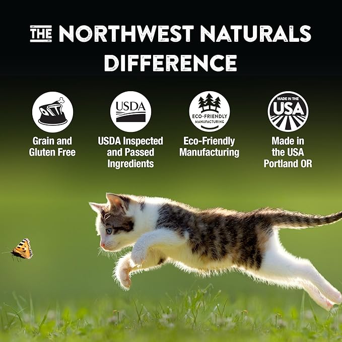 Northwest Naturals Freeze-Dried Chicken Cat Food - Bite-Sized Nibbles - Healthy, Limited, Human Grade Ingredients, All Natural, Proudly Made in USA, 11 Oz (Pack of 3)