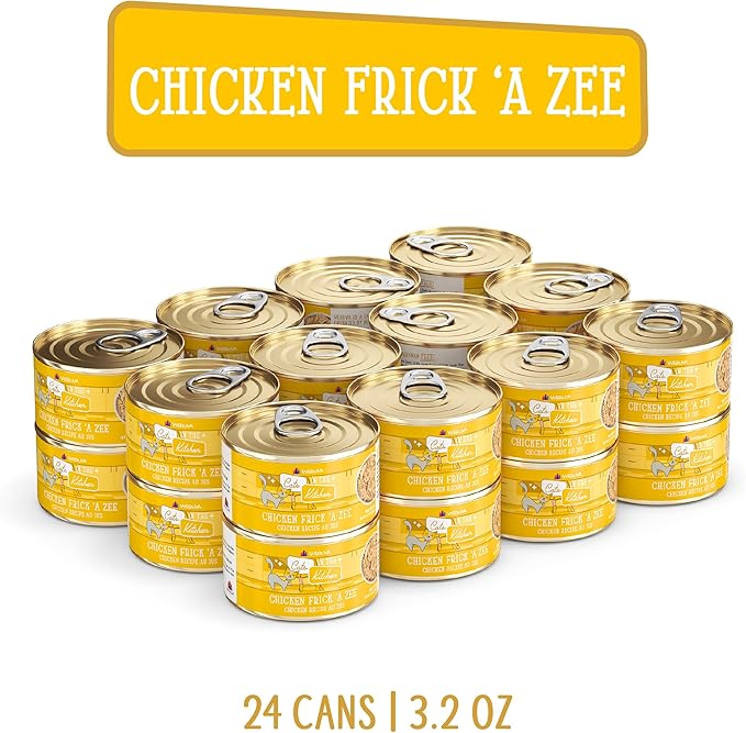 Weruva Cats in The Kitchen, Chicken Frick 'A Zee with Chicken Au Jus Cat Food, 3.2oz Can (Pack of 24)