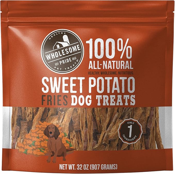 Wholesome Pride Sweet Potato Fries All-Natural Single Ingredient Dog Treats, 32 Oz