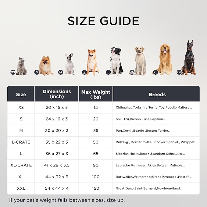 Bedsure Giant Dog Bed for Jumbo Dogs - 54" x 44" Flat Pet Beds with Removable Washable Cover, Orthopedic Egg Crate Foam Mat for Pet Up to 150 lbs, Not for Crate