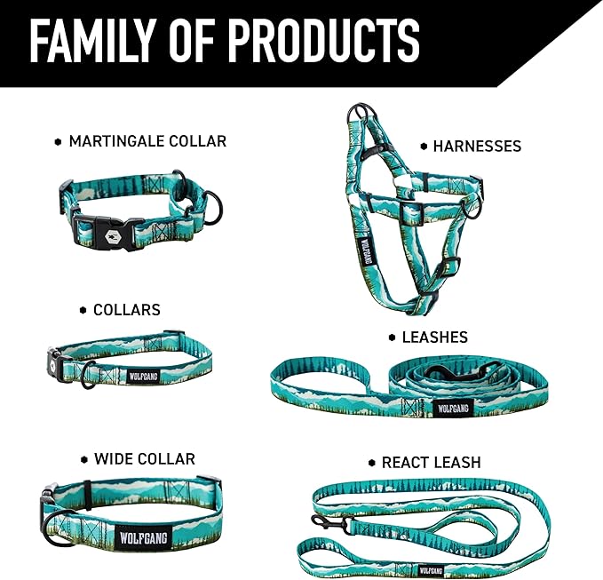 Wolfgang Heavy Duty Adjustable Dog Harness, Pull-Tested to Over 800 lbs for Walking & Training, GreatEscape Print, Large