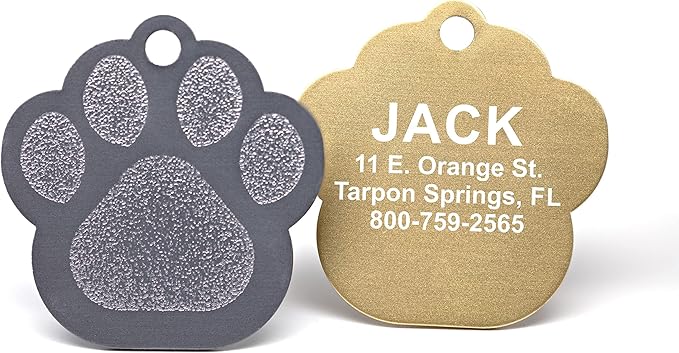 Providence Engraving Pet ID Tags in 8 Shapes, 9 Colors, and Two Sizes - Personalized Dog and Cat Tags with 4 Lines of Customizable Text