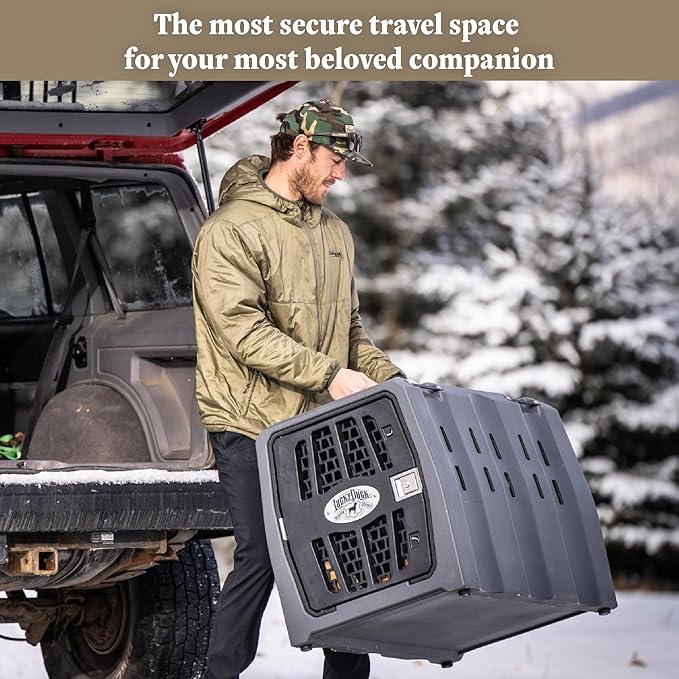 Lucky Dog Kennel, Durable Crash Tested Portable Dog Crates, Large