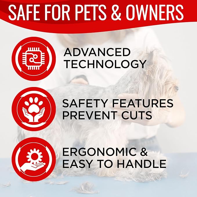 Premium Dog Clippers for Grooming, High-Performance 2-Speed Corded Shears with Metal Comb Attachments, Quiet and Reliable Grooming Kit for Dogs and Cats