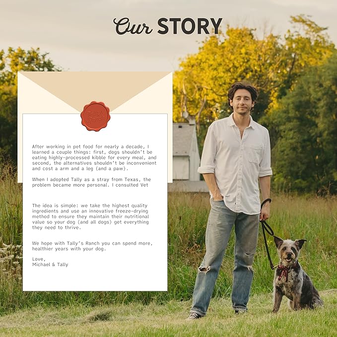 Tally's Ranch Freeze-Dried Raw Chicken Dog Food – 2lb Bag – High-Protein, Vet-Formulated, All-Natural, Complete & Balanced – Made in USA – Whole Food Ingredients