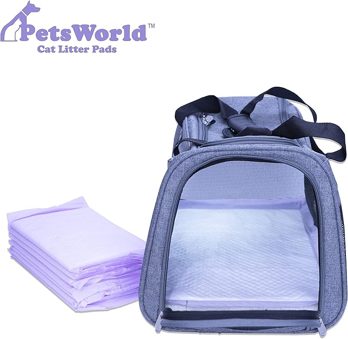 PETSWORLD Fresh Scented Cat Pads Refills for Tidy Cats Breeze Litter System 50 Pads for Cat Litter Box