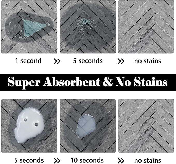 Dog Food Mats for Floors Absorbent, Pet Cat Food Mat - Quick Dry Dog Bowl Mats for Food and Water