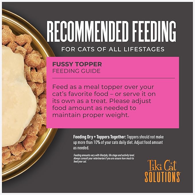Tiki Cat Solutions Topper Multipack, Fussy, Tuna Recipe in Broth, 1.5 oz. Pouch (12 Count)