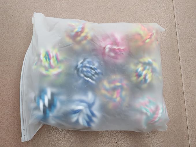 Dog Chew Rope Balls Toys for Aggressive Chewers, 10 Pieces Durable Dog Balls for Medium and Small Breeds Cotton Chew Toys for Puppies Teething No Large Dogs