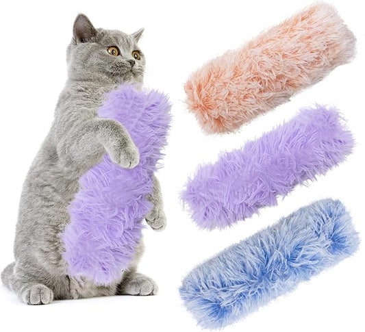 3 Pack Catnip Soft Durable Cat Pillows, Rich Color Catnip Indoor Interactive Cat Kicker, Companion Toys for Cats (Purple Set)