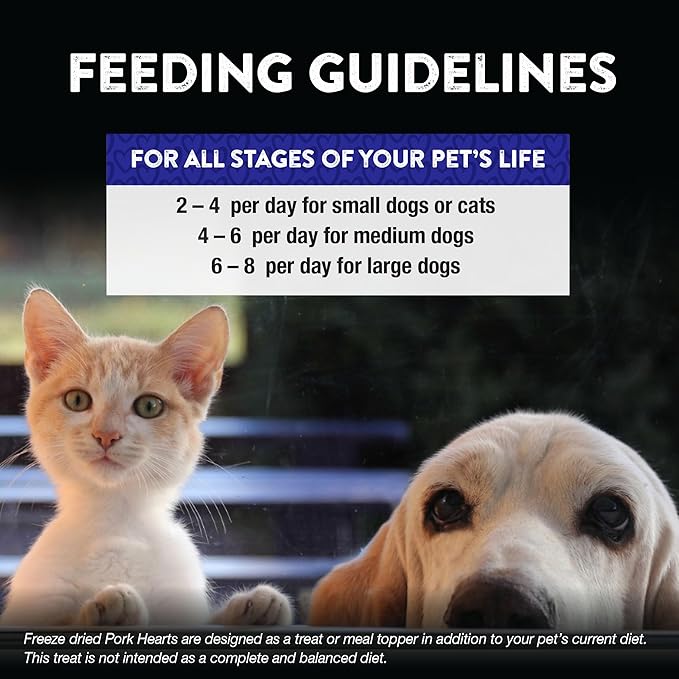 Northwest Naturals Raw Rewards Freeze-Dried Pork Heart Treats for Dogs and Cats - Bite-Sized Pieces - Healthy, 1 Ingredient, Human Grade Ingredients, All Natural, Made in USA, 10 Oz (Pack of 3)