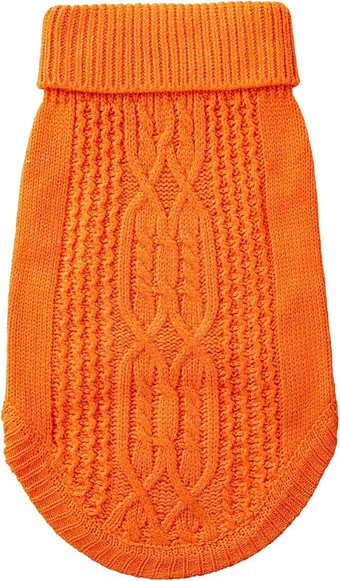 Stretchy Cat Sweater - 17 Colors & 6 Sizes | Snug Winter-Ready Knit for Boy/Girl Cats & Kittens(Orange, Small)