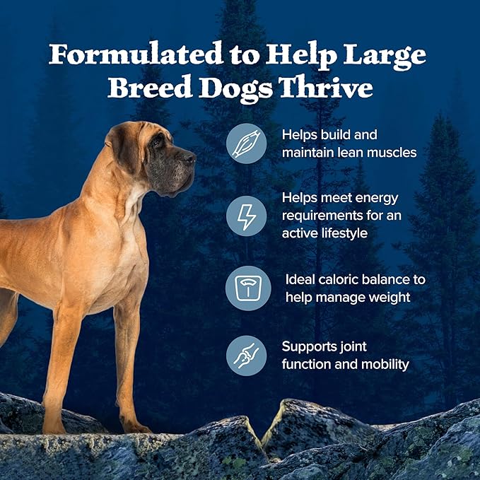 Blue Buffalo Wilderness Natural High-Protein Healthy Weight Dry Food for Large Breed Adult Dogs, Chicken Recipe, 28-lb Bag