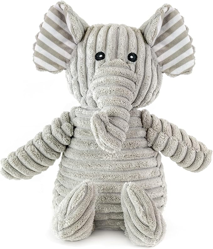 Giftable World Dog, Safari and Bug Pet Plush Toy with Squeaker (Rhino, Hippo, Elephant)