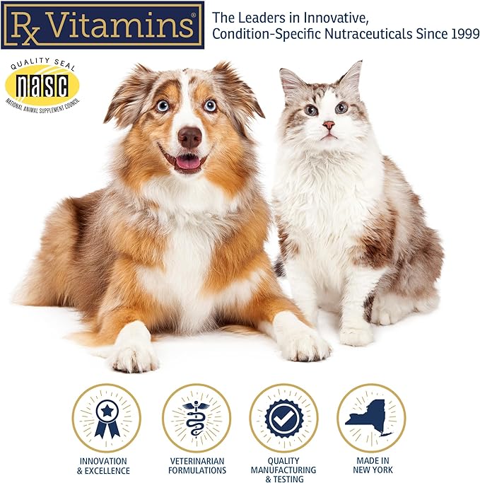 Rx Vitamins Liquid Hepato Support for Dogs & Cats - Liver Support Supplement with Milk Thistle for Dogs (Silymarin & Silybinin) and Vitamin B - Bacon Flavor (4oz)