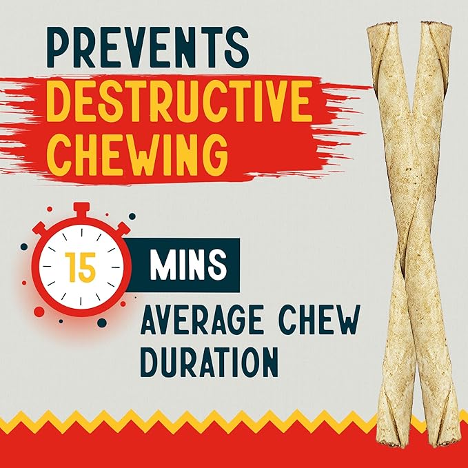 Canine Chews Small Rawhide Twists for Dogs - Pack of 100 5" Chicken Flavored Rawhide Sticks for Small Dogs & Puppies - Protein Dense Chicken Rawhide Twists - Natural Dog Rawhide Sticks