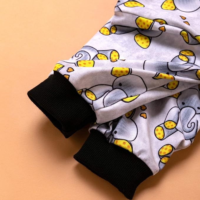 LovinPet Big Dogs Pajamas Clothes, Sleepytime Elephants Print, Post Surgery Dog Shirt, Wound Care Large Dog Onesies, Lightweight Pullover, Full Coverage Large Breed Dog Pjs, Medium