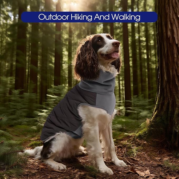 FUAMEY Dog Fleece Jacket for Small Dogs,Dog Winter Vest Lightweight Dogs Coat Pullover Breathable Pet Turtleneck Jackets Windproof Water Resistant Vests Warm Puppy Snowsuit Brown XS